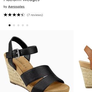 New Aerosoles black wedges size 9